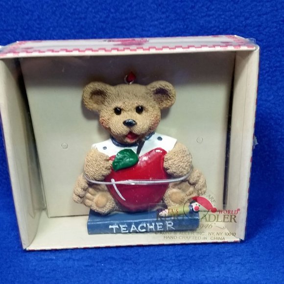 Bear Teacher Ornament Holly Bearies Collection Kurt S Adler Gift For Teacher - Picture 5 of 10